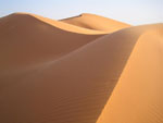 Rolling sand dunes in Libya